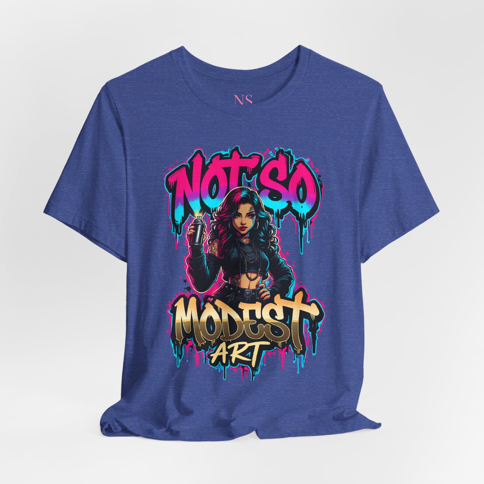 Not So Modest Art Graphic Tee — Bold Streetwear Girl Illustration