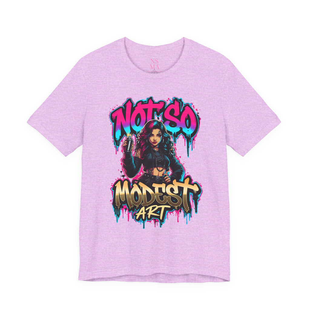 Not So Modest Art Graphic Tee — Bold Streetwear Girl Illustration