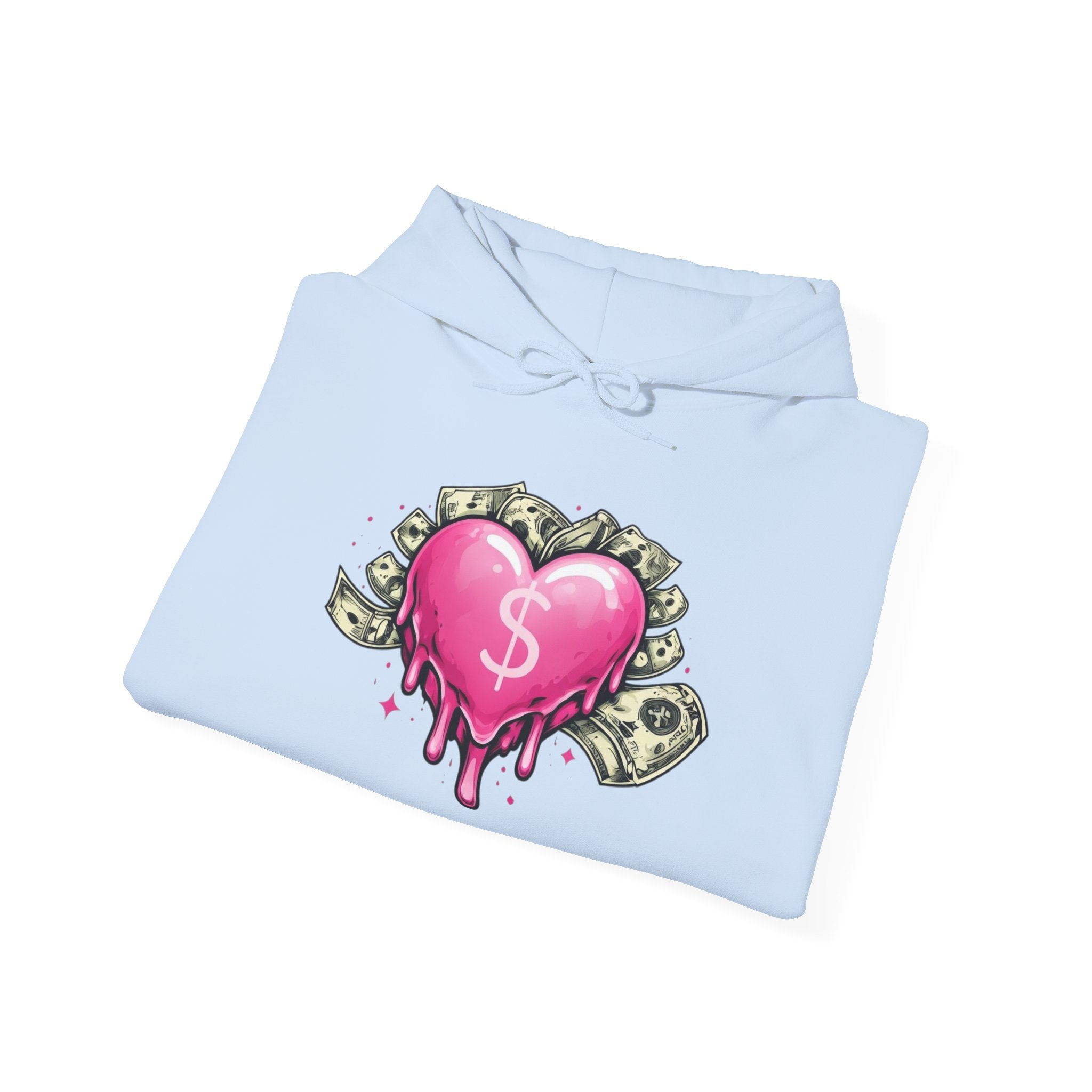 Not So Modest Art NSMA Dripping Money Heart Hoodie – Black Streetwear Hoodie