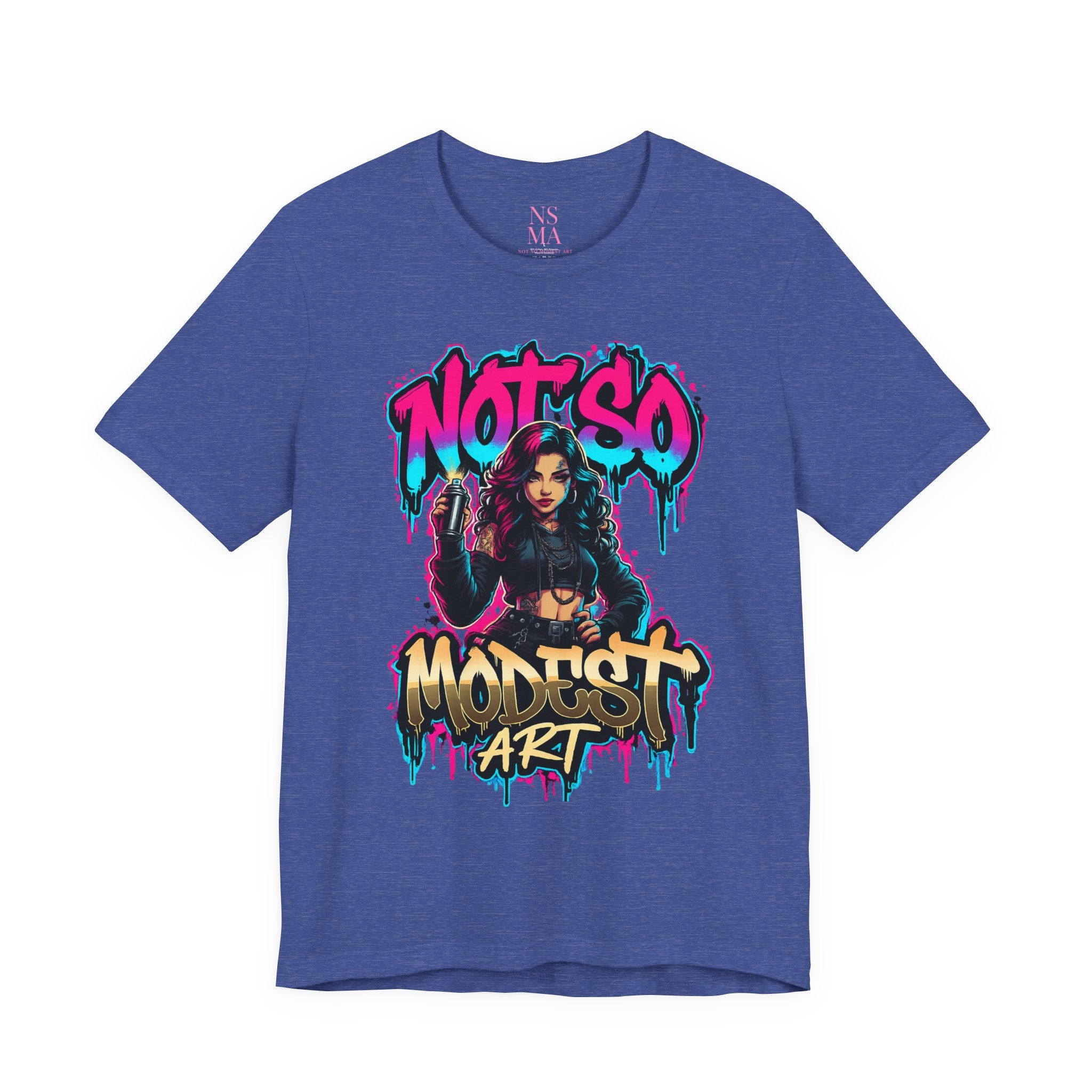 Not So Modest Art Graphic Tee — Bold Streetwear Girl Illustration
