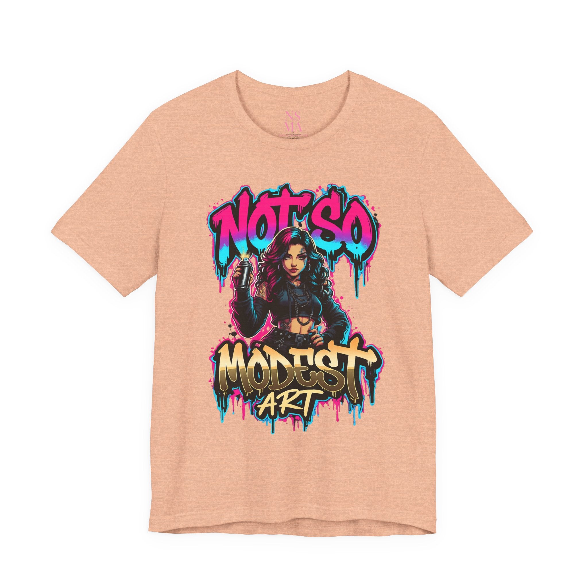 Not So Modest Art Graphic Tee — Bold Streetwear Girl Illustration